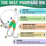 Pompano Surf Fishing Rigs with Double Hooks - 6 Pack
