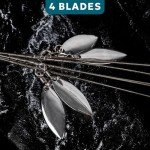 4-Blade Alabama Rigs for Bass Fishing - 2 Pack