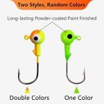 60pc Assorted Fishing Jig Heads with 3D Eyes