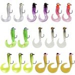 Crappie Jigs Kit: Soft Grub Lures & Hooks