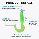 Crappie Jigs Kit: Soft Grub Lures & Hooks
