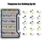 Tungsten Ice Fishing Jig Kit - 21 Glow Lures