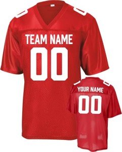 Custom Replica Football Jerseys for Men Personalized Team Name & Number Football Jerseys 2 Side (True Red-L)