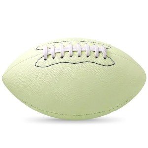 KRTOYUST® Football,Holographic Reflective Glow in The Dark Footballs with Pump for Kids Youth and Adults Gifts - Official Size Synthetic Leather Outdoor Light Up Footballs (Luminous, Size.9)