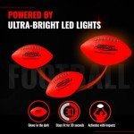 Wave Runner LED Light-Up Football - Glow in The Dark Football Games- Size 10.35 in. with Pump and Batteries Included | Perfect Football Game Gifts for Teen Boys Ages 7-15 Football Fans & Players