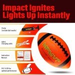 chikro Glow in The Dark Kids Football Size 3 - Football Games for Kids 3-5 - Summer Sports Rugby Ball Toys for Toddlers Ages 4-8 - Cool Birthday Gifts Presents for 3 4 5 6 Year Old Boys Girls