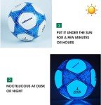 admecoo Light Up Soccer Ball Glow in The Dark Soccer Ball Size 3/4/5 with Needles and Pump Ball for Men Youth and Adult Night Games