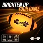 MCNICK & COMPANY LED Glow in The Dark Football - Light Up Football for Kids - Glow Dark Football PreInstalled Battery - Football Gift Idea - Youth Nighttime Football