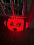 MCNICK & COMPANY LED Glow in The Dark Football - Light Up Football for Kids - Glow Dark Football PreInstalled Battery - Football Gift Idea - Youth Nighttime Football