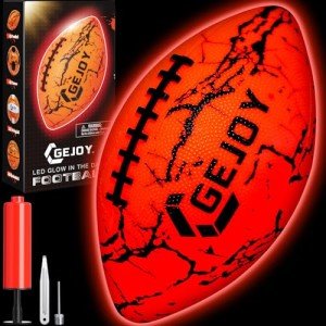Gejoy Glow in The Dark Ball LED Light up Basketball Football Volleyball Official Size Ideal Gift for Christmas Adult Man Teenage Outdoor Sport Birthday Accessories Stuff