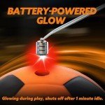 SYNCFUN Glow in The Dark Soccer Ball for Boys, Light Up Soccer Night Soccer Ball Games, Red Glowing Ball, Soccer Ball Accessories Gifts for Teen Boy Toys Ages 3 Old and Up