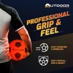 Outdoor Cruiser Light Up Soccer Ball - Waterproof Rubber Construction, Glow in the Dark, Glows Up to 30 Hours with Tap Activation, Complete Set with Pump & Spare Batteries, Official Size 5, Ages 8-15