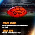Gejoy Glow in The Dark Ball LED Light up Basketball Football Volleyball Official Size Ideal Gift for Christmas Adult Man Teenage Outdoor Sport Birthday Accessories Stuff