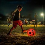 SYNCFUN Glow in The Dark Soccer Ball for Boys, Light Up Soccer Night Soccer Ball Games, Red Glowing Ball, Soccer Ball Accessories Gifts for Teen Boy Toys Ages 3 Old and Up