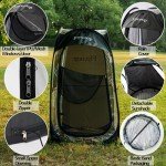 Sports Tent Pop Up Shelter: Flycoop Weather Sports Pod for 1 Person Shelter in Winter Portable Camping Pop up Tents Outdoor Cold Weather Tent Screen Bubble House Pod Tent Shade Sports Tent (Black)