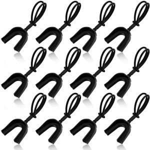 Dunzy 20 Pack Strapped Sports Mouthguards (Black)