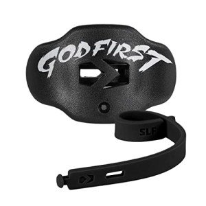 SLEEFS Black Football Mouth Guard with Helmet Strap