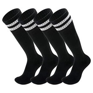 Kids Football Socks - 2 Pairs for Ages 7-13