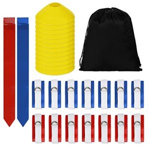 14 Player Flag Football Belt and Cone Set