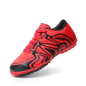 Youth Indoor Turf Football Cleats - Red/Black/White