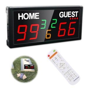 GAN XIN Battery Power Score Keeper 4 Modes Electronic Digital Scoreboard - V30L7 with Remote and Manual Button for Cornhole Volleyball Hockey Shuffleboard Baseball Board Game Portable Score Keeper