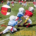 MIUONO Flag Football Belts, Flag Football Set for Adults Kids and Youth, Flag Football Flags for 14 Players Training and Competition Equipment