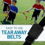 Franklin Sports Flag Football Set - 8 Player Flag Football Belts for Adult + Youth - Adjustable Belts + Field Marker Included - 4 v 4 Set