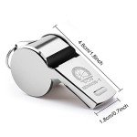 2 Pack Stainless Steel Coach Whistles with Lanyards