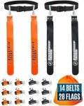 Excel Athletics Adjustable Flag Football Set Youth, Kids & Adult with 14 Belts & 28 Flags