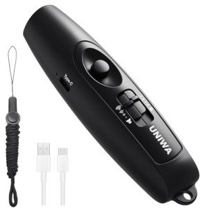 UNIWA Electronic Whistle with USB Charging, 3 Tone & 3 High Volume Hand Emergency Whistle for Referee Coaches Teacher, Outdoor Sport Game Camping Safety Electric Whistle with Lanyard