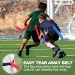 Flag Football Set, 14 Player Adjustable Flag Football Belts, 42 Football Flags, 8 Practice Cones, Size 3 Football, Pump and Bag, Perfect for Youth Adults and Children To Capture The Flag