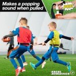 Excel Athletics Adjustable Flag Football Set Youth, Kids & Adult with 14 Belts & 28 Flags