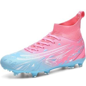 Kids Pink Turf Soccer Cleats for Football Training