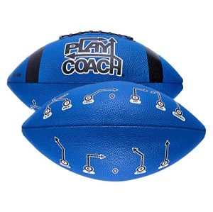PlayCoach Youth Football in Junior & Peewee Sizes with 10 Basic Passing Routes for Kids 6 to 12 - Endorsed by Drew Brees, Beach Football, Kids Football, Leather Peewee Size Football