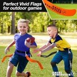 Excel Athletics Adjustable Flag Football Set Youth, Kids & Adult with 14 Belts & 28 Flags