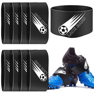 4 Pack Soccer Cleat Lace Covers - Black