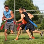 Flag Football Set, 14 Player Adjustable Flag Football Belts, 42 Football Flags, 8 Practice Cones, Size 3 Football, Pump and Bag, Perfect for Youth Adults and Children To Capture The Flag