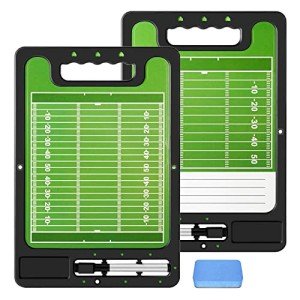 FantasyDay 9.1" x 13.4" Premium Coaching Clipboard, Double-Sided Dry Erase Marker Board for Basketball, Baseball, Soccer, Football, Hockey