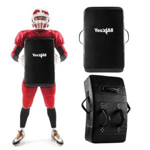 Yes4All Blocking Pad, Leather Basketball and Football Training Equipment, Football Blocking Pads - Ideal for Martial Arts, Contact Drills, Sparring, Karate
