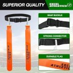 Excel Athletics Adjustable Flag Football Set Youth, Kids & Adult with 14 Belts & 28 Flags