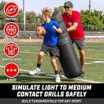 GoSports Inflatable Football Tackling Dummy - Blocking Pad Training Equipment for Football Practice - 4.25 ft Tall