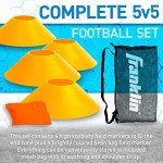 Franklin Sports Flag Football Set - 10 Player Flag Football Belts for Adult + Youth - Equipment Cones + Field Marker Included - 5 v 5 Set