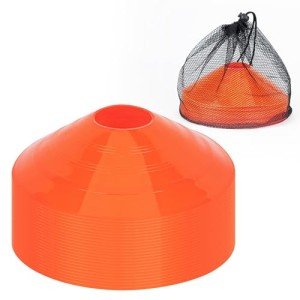 CARTMAN 24 Pack Disc Cones Agility Soccer Cones with Carry Bag, Sports Training Cones for Soccer Practice, Skating, Football, Basketball