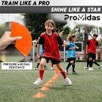 24 Pcs Soccer Cones for Training - with Mesh Bag & Strap - Flexible & Heavy Duty - Best for Football, Basketball & Running Drills - Premium Quality Soccer Training Cones Sports