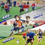 Flag Football Set - 14 Football Belts, 42 Football Flags, 5 Cones, 1 Bag - Indoor Outdoor Football Games Kit for Kids, Youth, and Adults