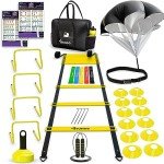 STUHOO Agility Training Equipment Set | Soccer Training Equipment for Kids Youth | Agility Ladder Speed Training Equipment with Bag | Football Training Equipment with Speed Hurdles, Cones for Footwork