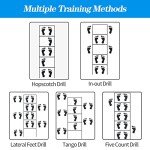 FGBNM Agility Ladder Speed Training Set, 13ft 8 Rungs Agility Ladder with 50 Disc Cones, 4 Steel Stakes, 2 Carry Bags and 1 Holder, Exercise Ladder Equipment for Football Basketball Exercise Sports