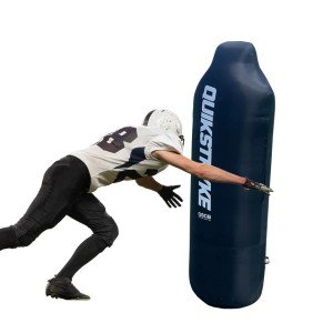 Football Blocking Dummy with Water Weighted Base for Adults and Kids - 69" Tall, Black, 70 lbs - Pop-Up Blocking Pad Alternative for Defender Simulation