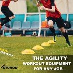 STUHOO Agility Training Equipment Set | Soccer Training Equipment for Kids Youth | Agility Ladder Speed Training Equipment with Bag | Football Training Equipment with Speed Hurdles, Cones for Footwork