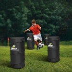 Hikeen Basketball Defender Dummy 4 Pack - Pop Up Safely Simulate Defender - Foldable Training Equipment for Basketball, Soccer, Football and More, 1 Carrying Bag